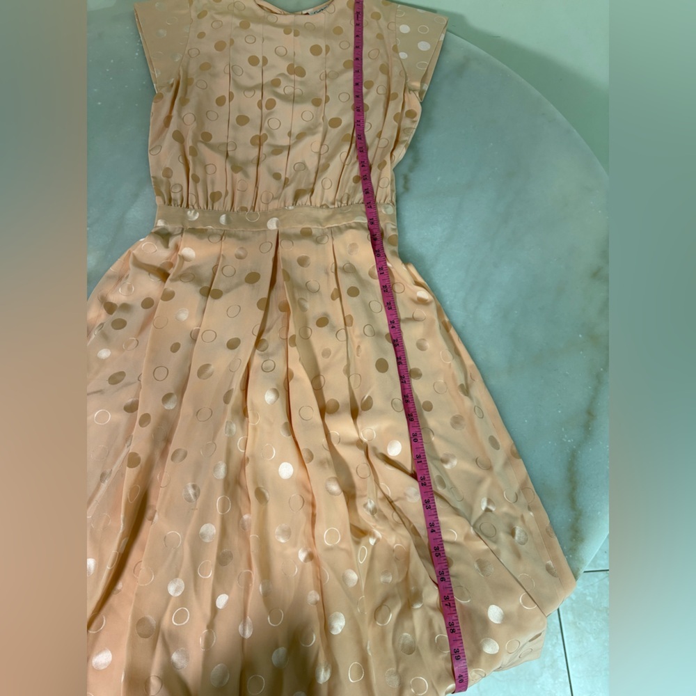 Polka Dot Maxi Dress in Peach - Picture 2 of 5